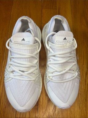 Adidas by Stella McCartney All-White Knit Lace-Up Trainers sz 5